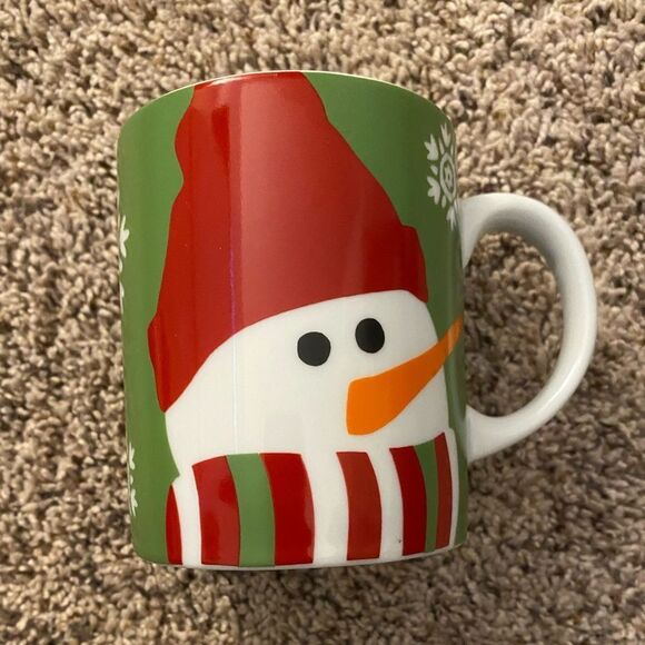 CRATE & BARREL Snowman Holiday Coffee Hot Chocolate Mug NWT - Picture 1 of 4